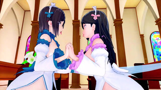 TO ARU MAJUTSU NO INDEX FUKIYOSE SEIRI AND KONORI MII MAID COSTUME 3D HENTAI