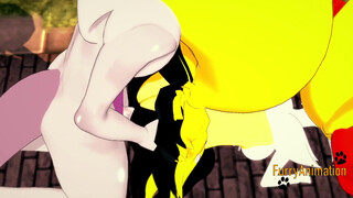 Pokemon Hentai - Fennekin is Fucked by Mewtwo