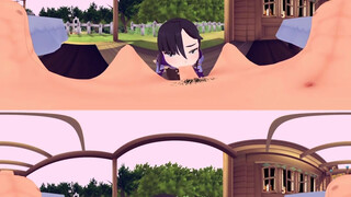 [VR 360 4K] Mona Genshin Impact blowjob and standing