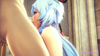 Genshin Impact Hentai - Ganyu sucks and gets fucked in church