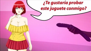 Spanish JOI Anal hentai: tu novia quiere probar su dildo doble.