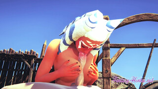 Star Wars Hentai - Ahsoka Boojob While Sucking And Gets Cum In Her Mouth