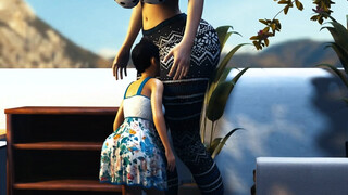 Big Boob Teen Grows into a Giantess - Height Comparison Breast Expansion