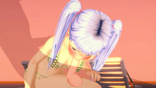 Noelle Silva at the Beach - Black Clover - 3D Hentai