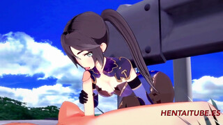 Genshin Impact Hentai 3D - Mona Handjob, Blowjob, Boobjob and Fucked with creampie in her pussy sex 1/2