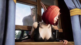 Elf Thieve Stuck on a Window Whorecraft TOA