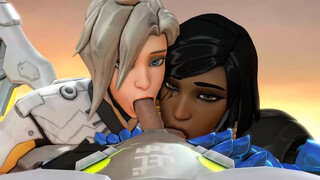 Mercy And Pharah Tag Teaming A Dick