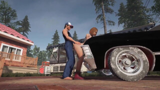 Trucker has sex on a Chevy Impala