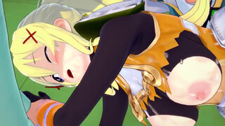 Darkness gets her wish: KonoSuba Hentai Parody