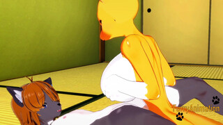 Digimon Hentai - Taomon & Grey Fox Hard Sex 1/2