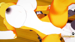 Digimon Hentai - Taomon & Grey Fox Hard Sex 2/2