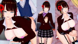 【エロゲーコイカツ！】性格艶やかな爆乳jk「(麗香オリキャラ)」のおっぱい揉みまくりH！(巨乳アニメ3DCG動画)[Hentai Game Koikatsu! ](Anime 3DCG video)