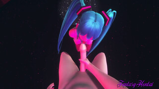 Vocaloid Hentai - POV Miku Blowjob in a Striptease Club