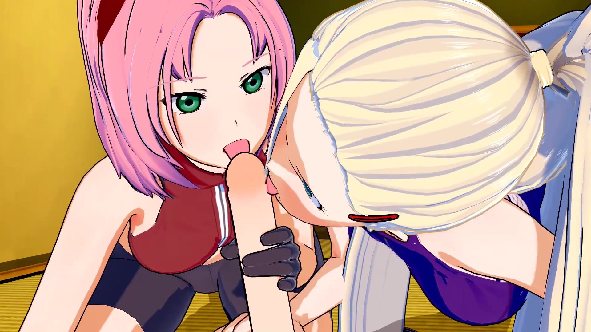 Sakura's passionate moment