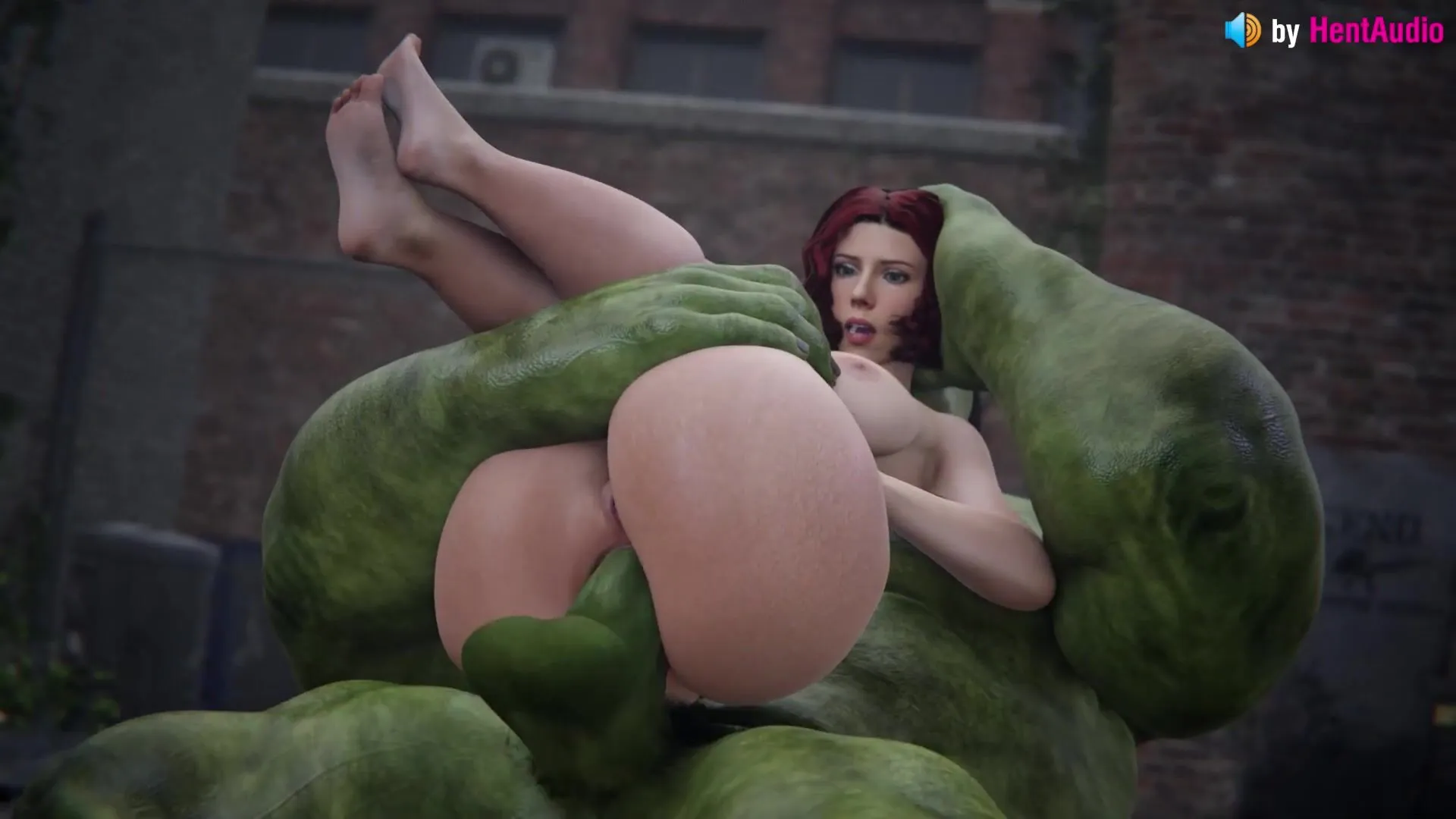 Black Widow anal stretch by Hulk massive cock (Marvel Avengers 3d animation  loop with sound)