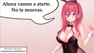 Spanish Rol JOI Aventura Hentai - 5 medalla BDSM, Orgasmo bondage.