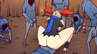 Zelda video game have sex in the cave with monsters