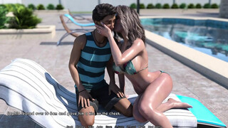A Wife And StepMother AWAM Hot Scene #13.1 Relax by the Pool