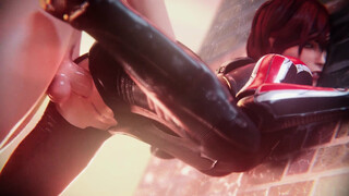 4K Female Shepard Fucking Hard with a Huge Cock in Anal on the City Street (3D, 60FPS)