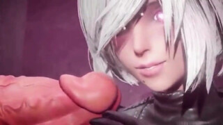 Futa /Futanari YorHa Gloryhole Anal Bukkake 3D Hentai (With Sound)