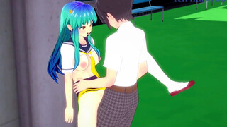Lum and I have intense sex on the rooftop. - Urusei Yatsura (2022) Hentai