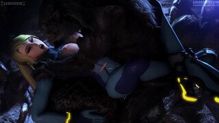 Zero Suit Samus fucked by Monster