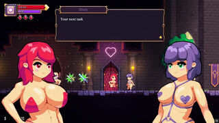 Scarlet Maiden Hentai game PornPlay Ep.3 hot standing creampie in the mask dungeon and BDSM fuck machines