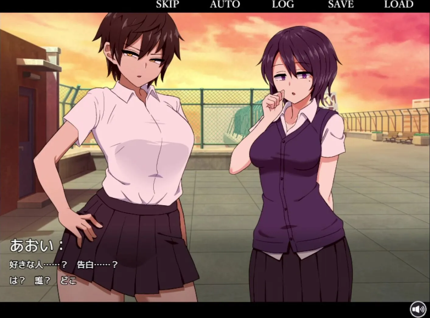 HENTAI pcエロゲーム 01 同人エロゲー コクハクゲエム(体験版)実況動画】性格の悪い爆乳JK達に誘惑