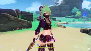 Kuki Shinobu ryona + ragdoll - Genshin Impact