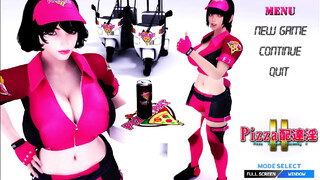 【H GAME】淫乱配達員二人のエッチな3Pサービス♡Wフェラ編 3Dエロアニメ