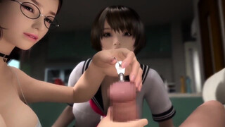 Cruel Anime Lab Machine Bondage Gangbang