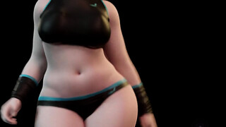 Mei sexy walk 3d animated clothed version