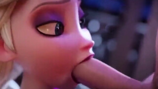 Elsa Deepthroat 3D Hentai