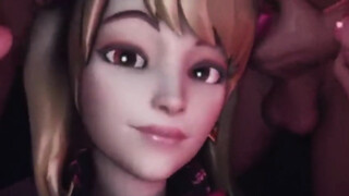 D.Va Bukkake Overwatch 3D Hentai