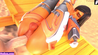 (4K) Futa milfs buttfuck several sexy futanari girls to get a creampie - 3D Hentai Animations-P146