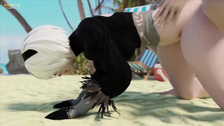 2B fucked in the ass