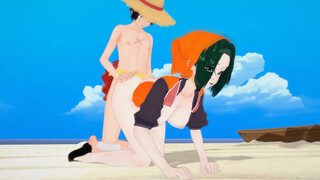 (3D Hentai)(One Piece) Sex with Makino