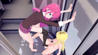 FUTA NEW GAME! YAGAMI KO X WE NEVER LEARN Kirisu Mafuyu (3D HENTAI)