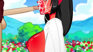 Little succubus demon slut worships big cock and gets her face plastered in cum