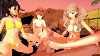 Persona - Footjob party - 3D Hentaib