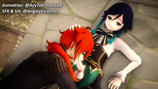 Diluc and Venti yaoi