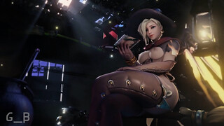 Mercy Enjoying Some Topless Reading