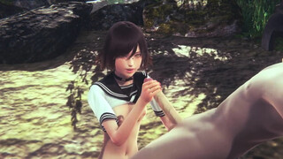 Hentai Uncensored - Mia jerk off and fucked with creampie