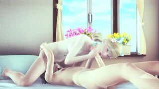 Hentai Uncensored - Blonde cat girl and friend get fucked several times