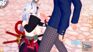 [Hentai Game Koikatsu! ]Have sex with Big tits Vtuber Nakiri Ayame.3DCG Erotic Anime Videom.