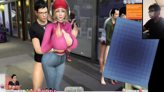 The Sims 4:10 people in the floor-to-ceiling window passionate sex (some clips special masking)