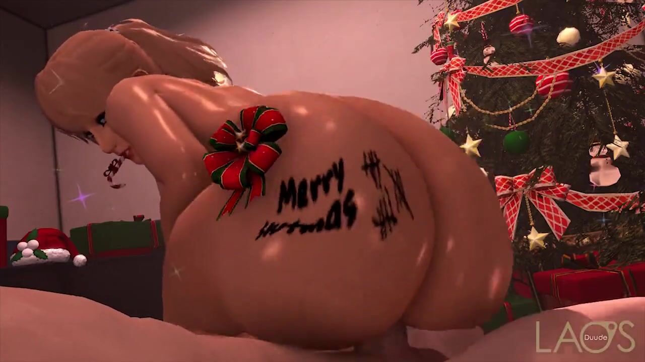 This Sexy Blonde Is His Reverse Cowgirl Christmas Present 2