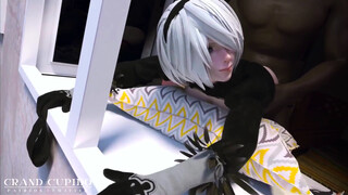 [Blacked] 2B Fuck on the window [Grand Cupido]( Nier Automata )