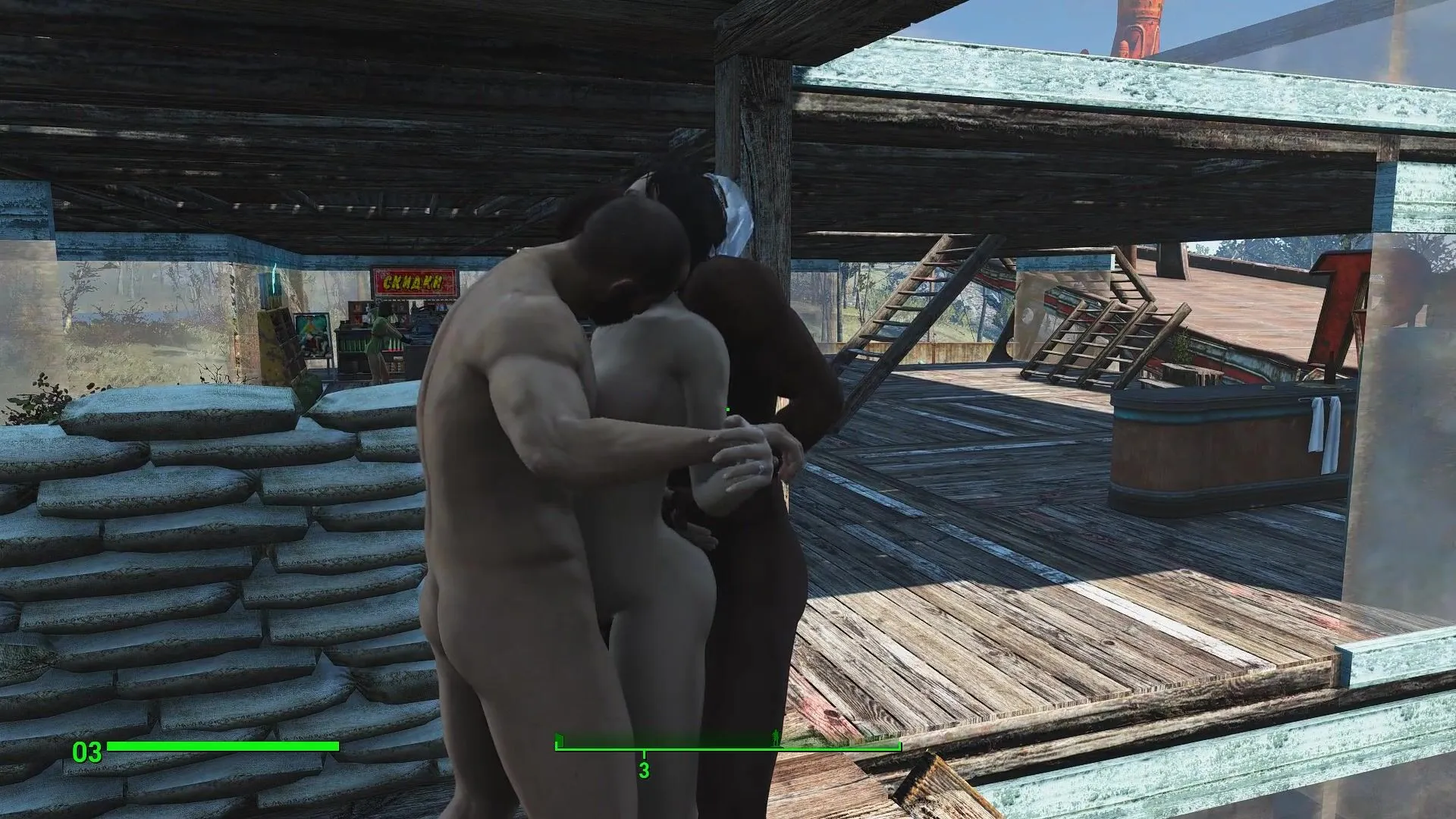 Threesome sex with the bride. The Bride Cheats in the Fallout Game | Porno  Game, ADULT