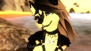 Lewd Beach Date with A Wolfgirl Furry ASMR Roleplay VRChat Ear kisses Fingertapping - Ear Licks
